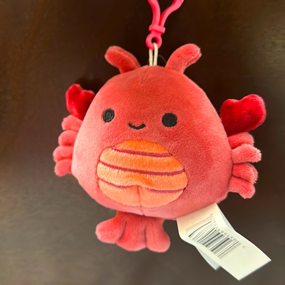 (NWT) Lorono the lobster squishmallow clip